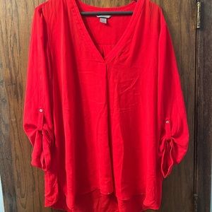 Pretty Red Tunic/Blouse from H&M - size 18